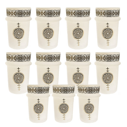 Hakal Malaki Marokkaanse Theeglazen – Zilver design – 9 cm – Set van 12