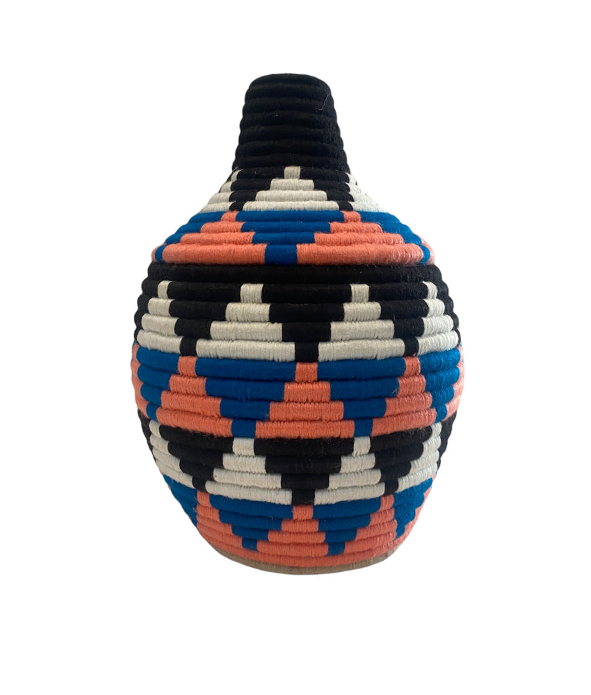 Marokkaanse mand met deksel – handgevlochten berber opbergmandje, 25 cm – foto 2