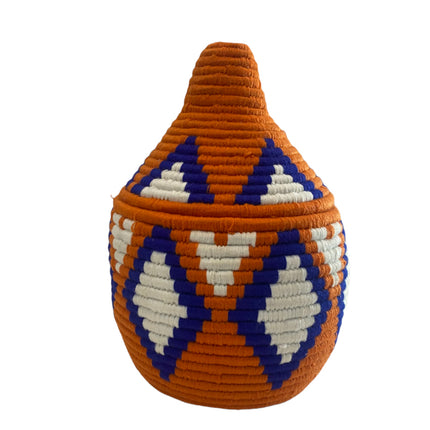 Berber opbergmandje oranje wit
