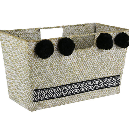 Mand Naturel pom poms