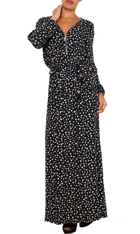 Robe longue bleue