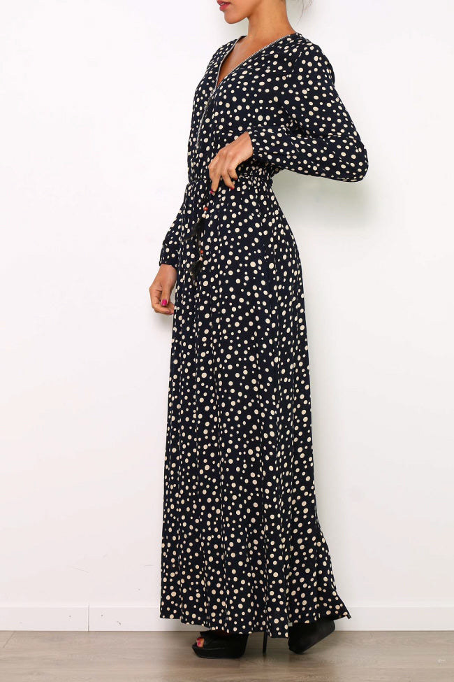 Robe longue bleue