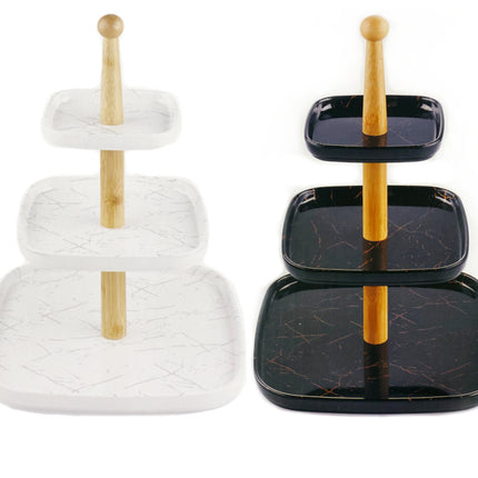 Melamine 3-delige etagère marmer look