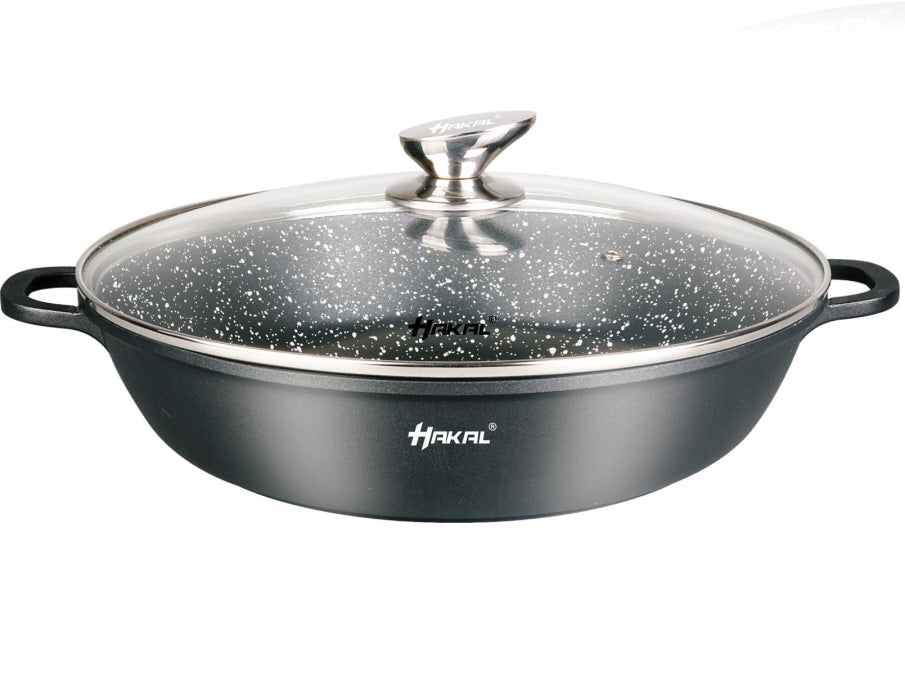 Hakal line lage braadpan met deksel – marmercoating, inductie, Ø 28 tot 40 cm – foto 3