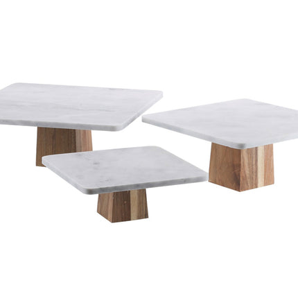 Marmeren taart plateau cake stand 100% natuurlijke marmer vierkant