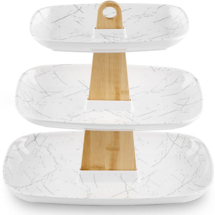 Marmerlook etagère – 3 laags