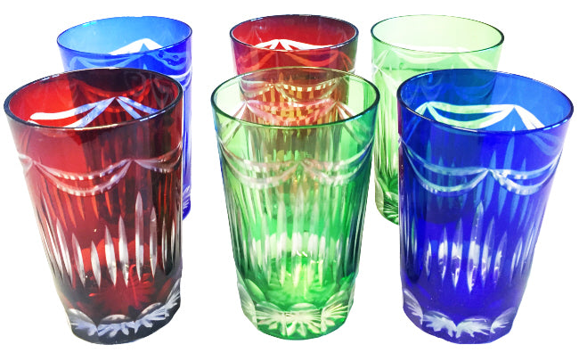 Verres à thé marocains colorés