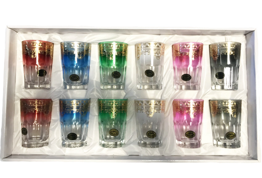 Verres de luxe colorés