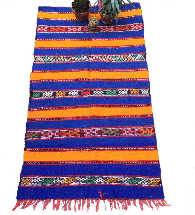 Kelim kleed paars/oranje 150 x 90 cm