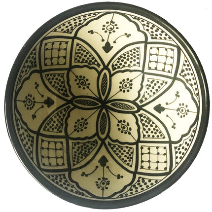 Marokkaanse kom zwart wit patroon