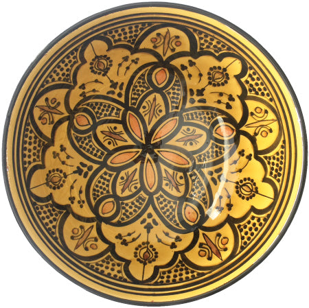 Moroccan bowl large yellow 25 cm