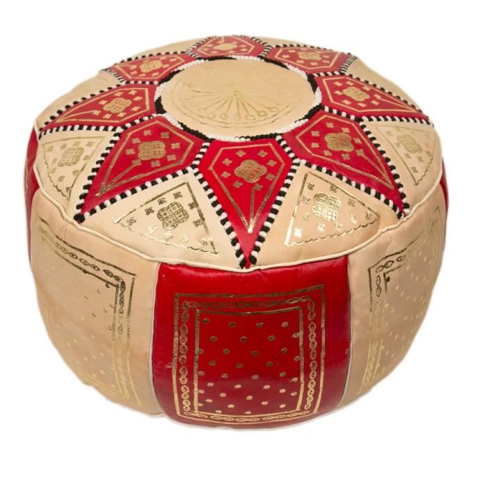 Pouf marocain Rouge