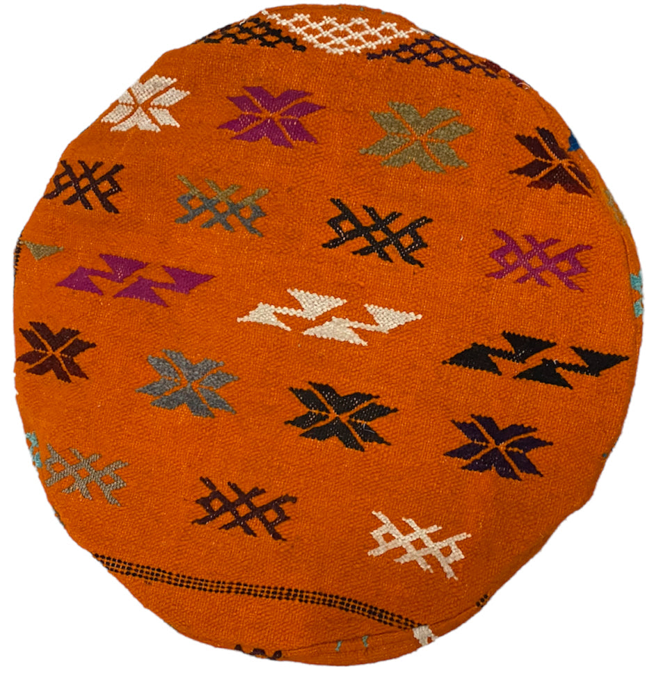 Pouf Kilim Marocain Vintage
