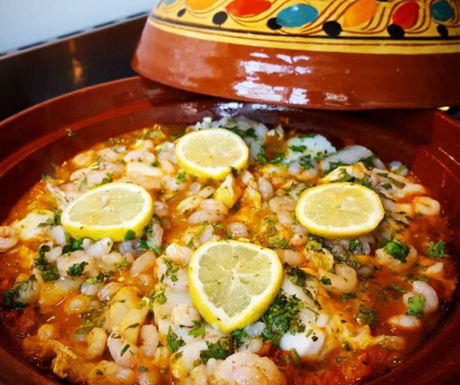 Slaoui tajine Ø 34 cm – handgemaakte Marokkaanse tajine van aardewerk – foto 3