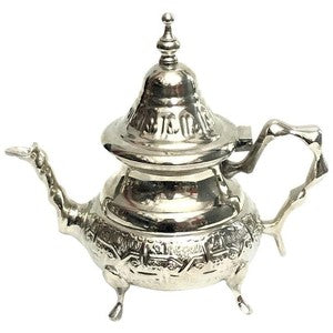 Traditionele Marokkaanse Theepot Zilver - berrad– Handgemaakt in Fes – 1 Liter