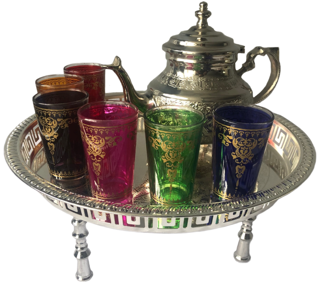 Luxury Moroccan tea set - Complete Moroccan tea service