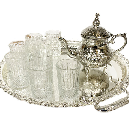 Marokkaanse Theeset met theepot en glazen