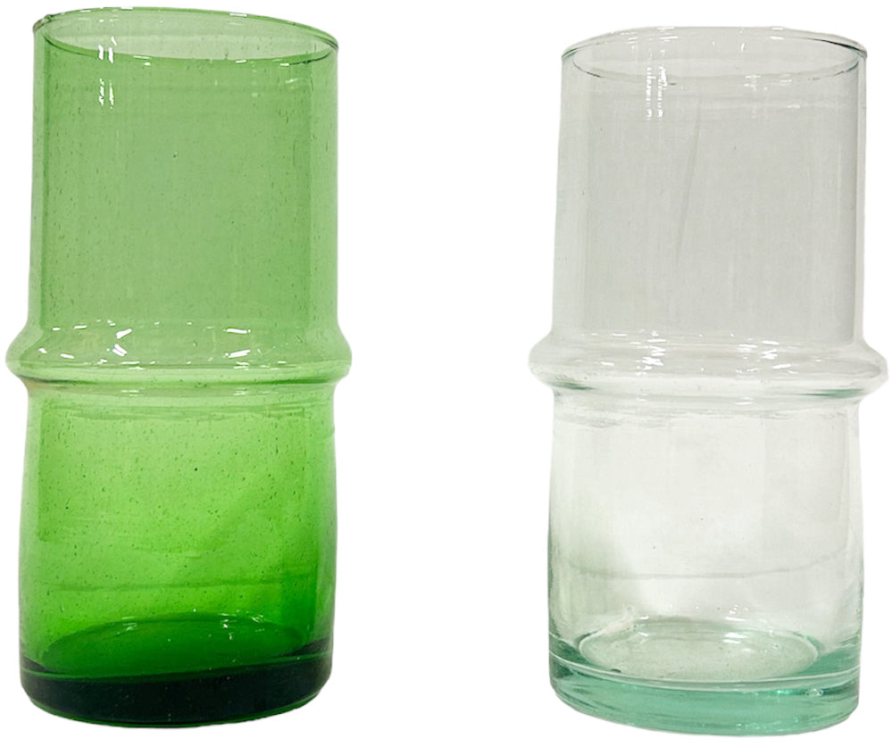 Vase marocain soufflé en verre recyclé