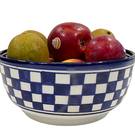 Marokkaanse kom blauw wit Ø 24 x 10cm