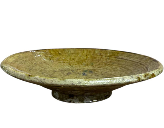 Tamegroute aardewerk bord -okergeel Ø30 cm