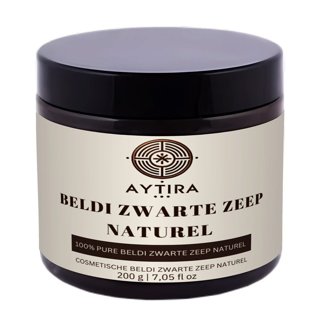 Aytira zwarte zeep naturel 200 g – Marokkaanse savon beldi zonder geurstoffen