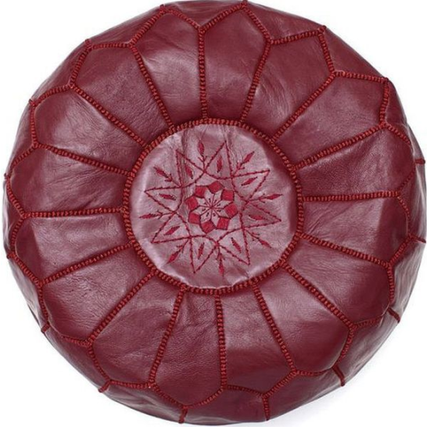 Marokkaanse Poef bordeauxrood