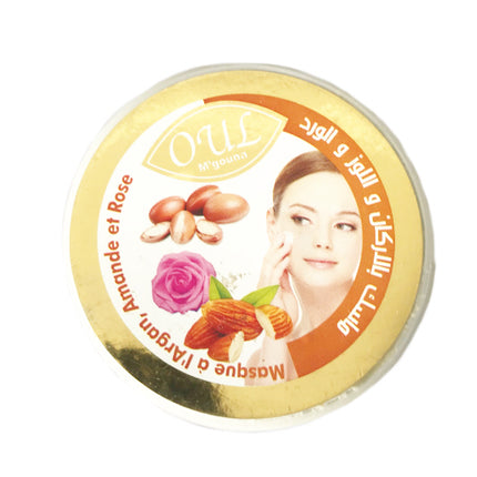 Ghassoul masker  met Argan, amandel en roos