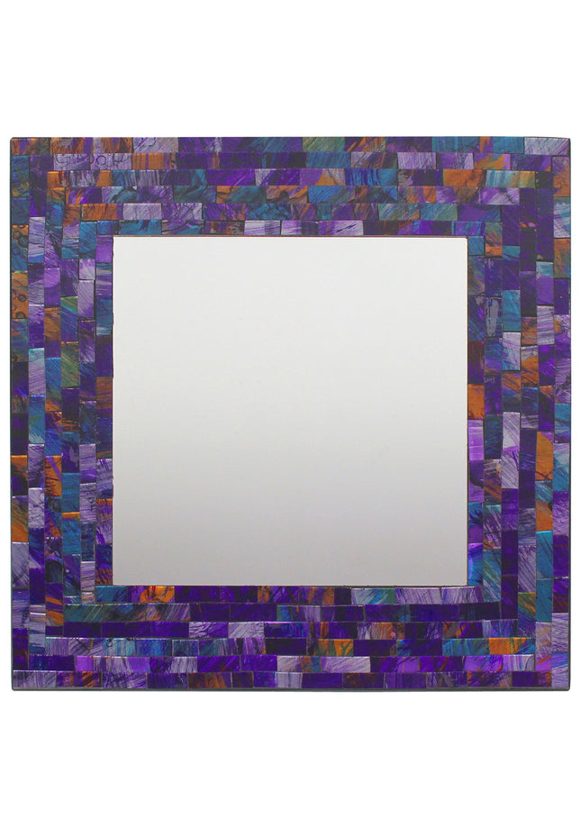 Oosterese vierkante mozaïek wandspiegel