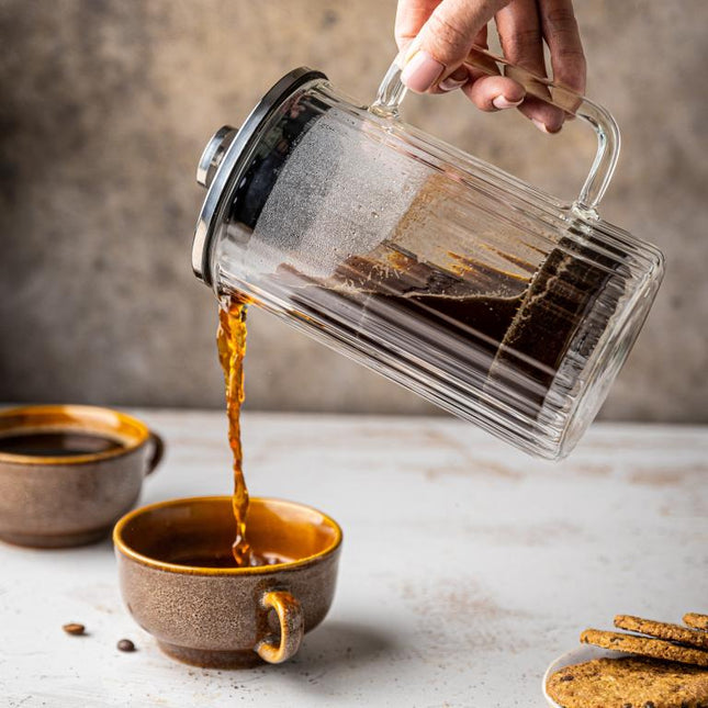 Klausberg Piston Koffie-/Thee Zetter - Glas - 0.6L