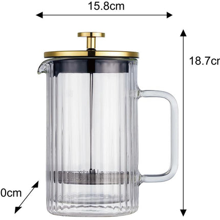 Klausberg Piston Koffie-/Thee Zetter - Glas - 0.6L