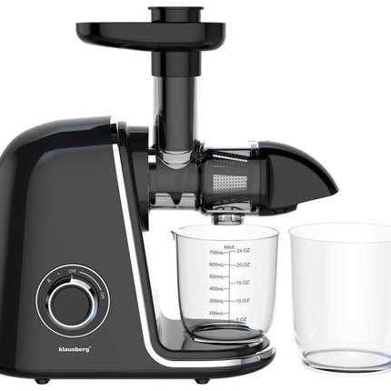 Klausberg Slow Juicer – 150W - 700ml | Groenten en Fruitpers – Met Pulpreservoir