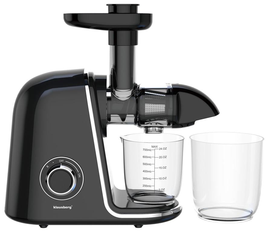 Klausberg slow juicer 150 W – groente- en fruitpers met pulpreservoir, 700 ml
