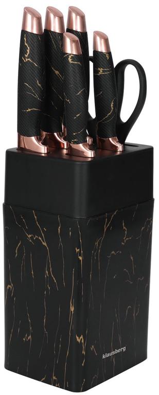 Klausberg Messenset met Blok - Zwart en Brons Design, 7-delig