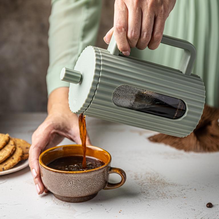Klausberg cafetière 350 ml – koffie- en theezetter met piston, olijfgroen – foto 3