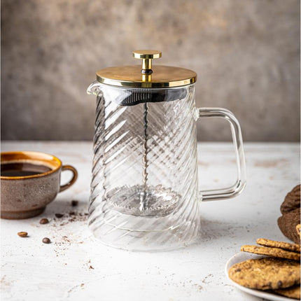 Klausberg Piston Koffie-/Thee Zetter - Glas - 0.6L
