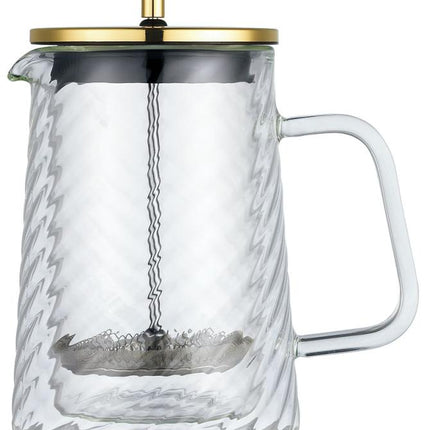 Klausberg Piston Koffie-/Thee Zetter - Glas - 0.6L