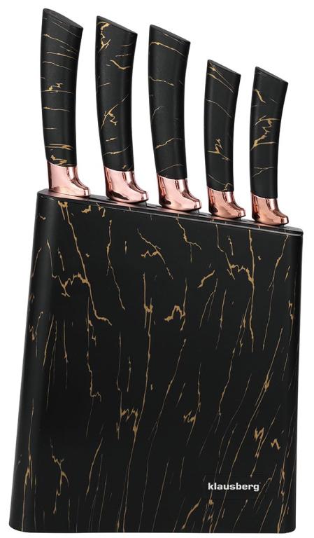 Klausberg Messenset met Blok - Zwart met Brons Design, 6-delig