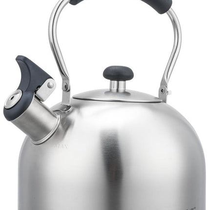 KingHoff RVS Fluitketel 2,5L – Geschikt voor Alle Warmtebronnen, Met Fluitsignaal en Ergonomisch Handvat