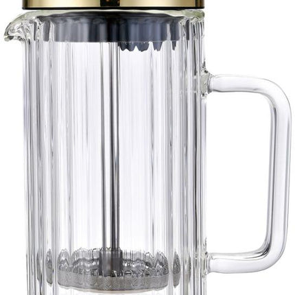 Klausberg Koffie- en Thee Zetter met Piston - Dubbelwandig Glas - 350 ml