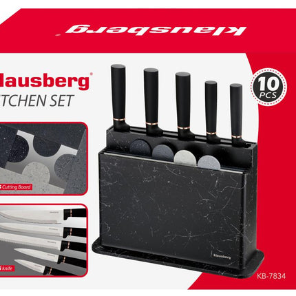 Klausberg 10-delige Messenset met Snijplanken