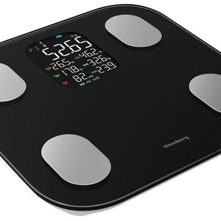 Klausberg Slimme Bluetooth Weegschaal met Lichaamsanalyse en Kleurendisplay