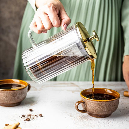 Klausberg Piston Koffie-/Thee Zetter - Glas - 0.6L