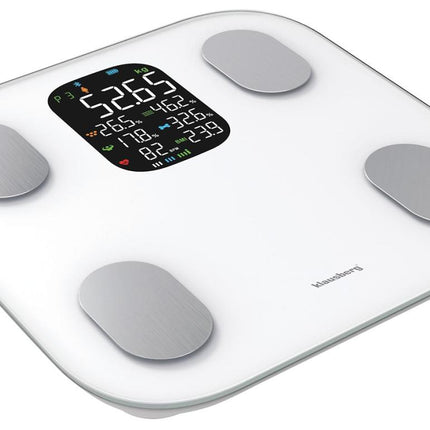 Klausberg Slimme Bluetooth Weegschaal met Lichaamsanalyse en Kleurendisplay