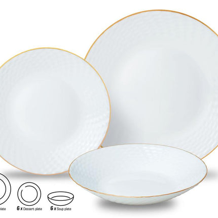 Kinghoff Serviesset – Luxe en Functionaliteit met Gouden Accenten