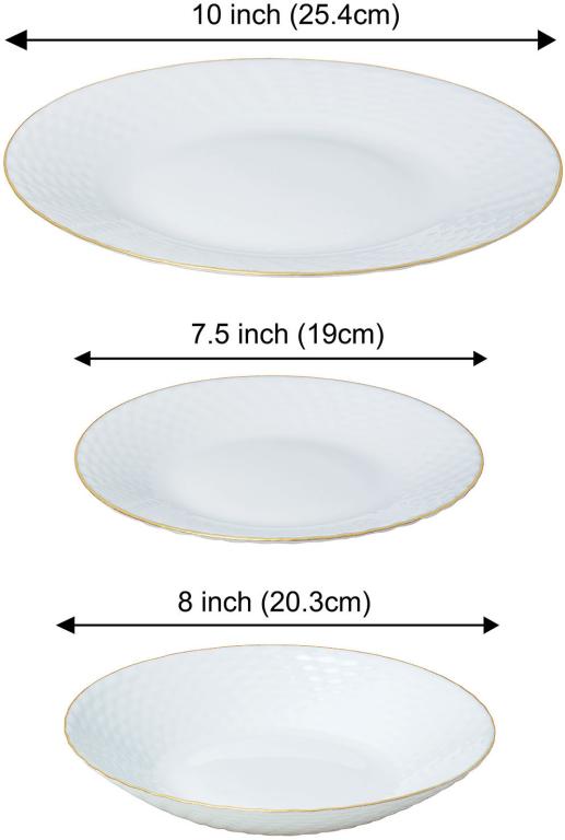 Kinghoff Dinnerware Set – Luxury and Functionality with Golden Accents