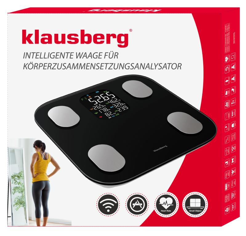 Klausberg slimme weegschaal met Bluetooth en lichaamsanalyse – zwart of wit – foto 6