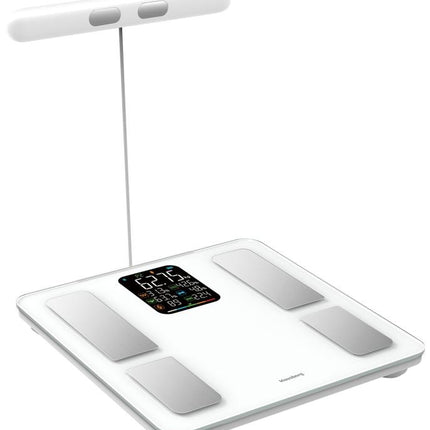Klausberg Slimme Bluetooth Personenweegschaal met Lichaamsanalyse en Handgreep – Gewicht, BMI, Vetpercentage, Spiermassa, Kleurendisplay