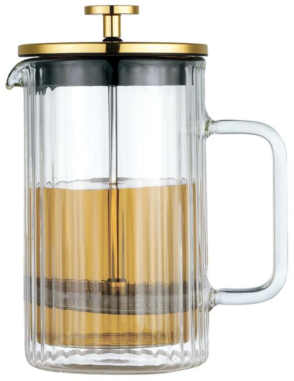 Klausberg Piston Koffie-/Thee Zetter - Glas - 0.6L