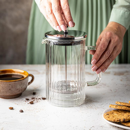 Klausberg Piston Koffie-/Thee Zetter - Glas - 0.6L