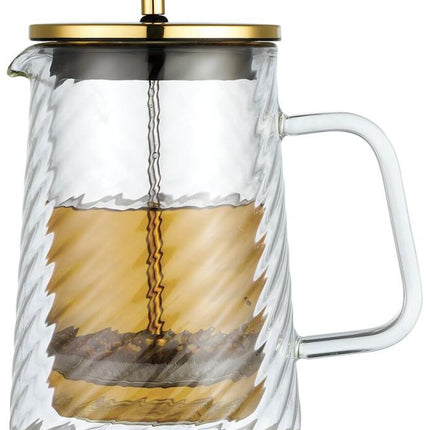 Klausberg Piston Koffie-/Thee Zetter - Glas - 0.6L
